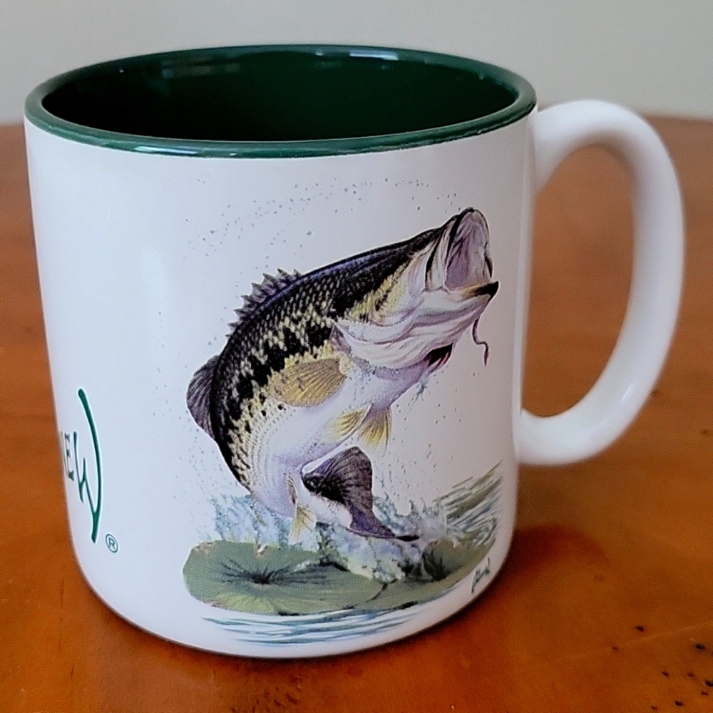 AL AGNEW BASS🎣FISH MUG, VINTAGE, COFFEE, TEA